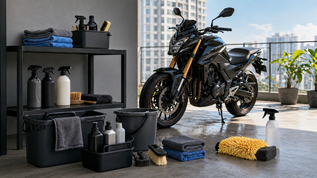 How to clean a motorcycle in a residential apartment: recommended methods and guidelines.
