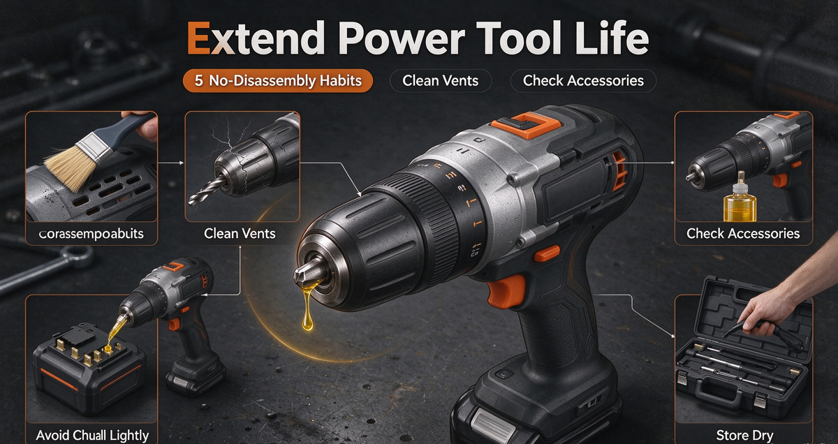 Power Tool Maintenance: 5 No‑Disassembly Habits to Avo