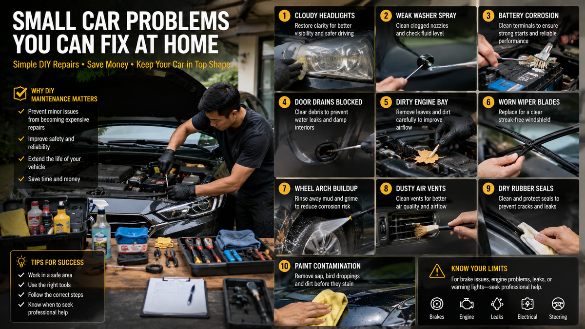 Small Car Problems You Can Fix at Home Before Visiting a Mechanic