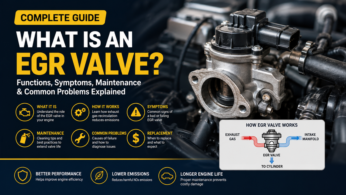 Discover the role of the EGR valve in modern engines. Learn how exhaust gas recirculation works, signs of a faulty EGR valve, cleaning tips, and ways to extend component life.