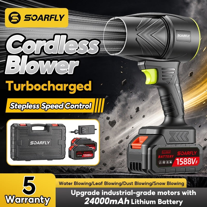 Soprador a jato portátil sem fio SOARFLY - Mini ventilador turbo multifuncional para remover poeira, secar carros e acampamentos ao ar livre •