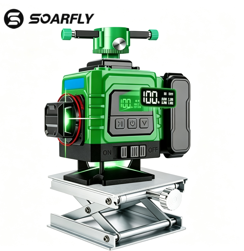 Nível a laser omnidirecional SOARFLY 360° - 16 linhas com feixe verde de alta visibilidade e autonivelamento