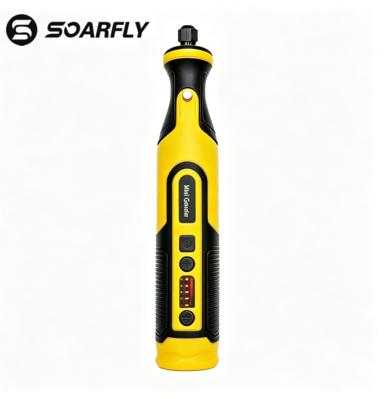Kit de Mini Retificadora sem Fio SOARFLY 7.2V - Furadeira Elétrica de Precisão e Ferramenta Rotativa Multimateriais para Artesanato Pesado e Polimento