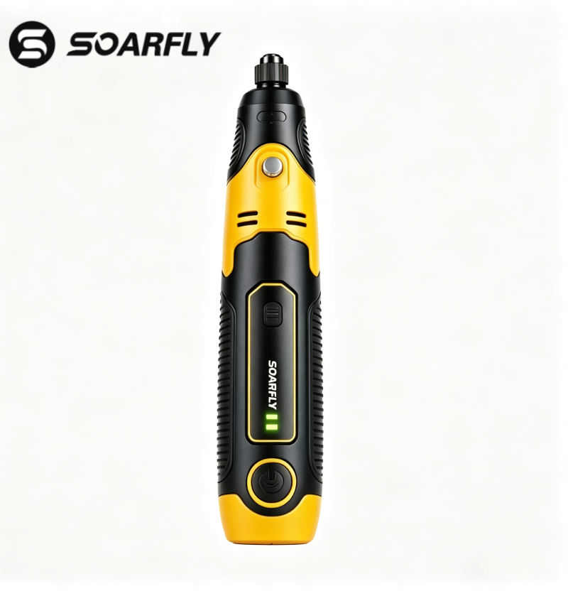 Kit de Ferramenta Rotativa Mini Sem Fio SOARFLY 16000RPM - 57 peças, Retificadora Elétrica de Precisão e Lixadeira de Detalhes para Impressões 3D, Modelos e Modificação de Miniaturas