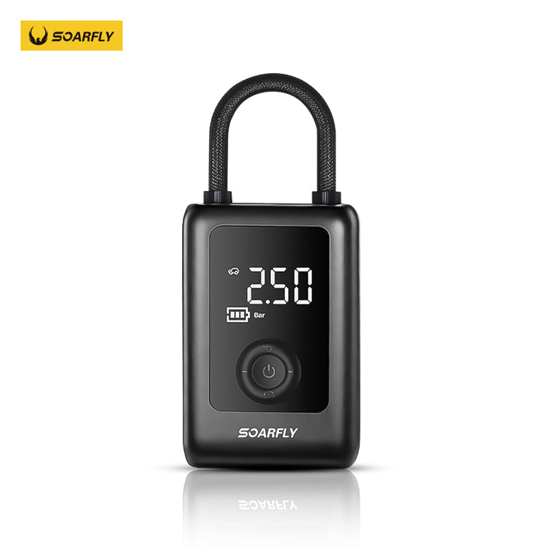 SOARFLY Car Air Pump 150PSI air compressor portable electric air pump With led light & powerbank