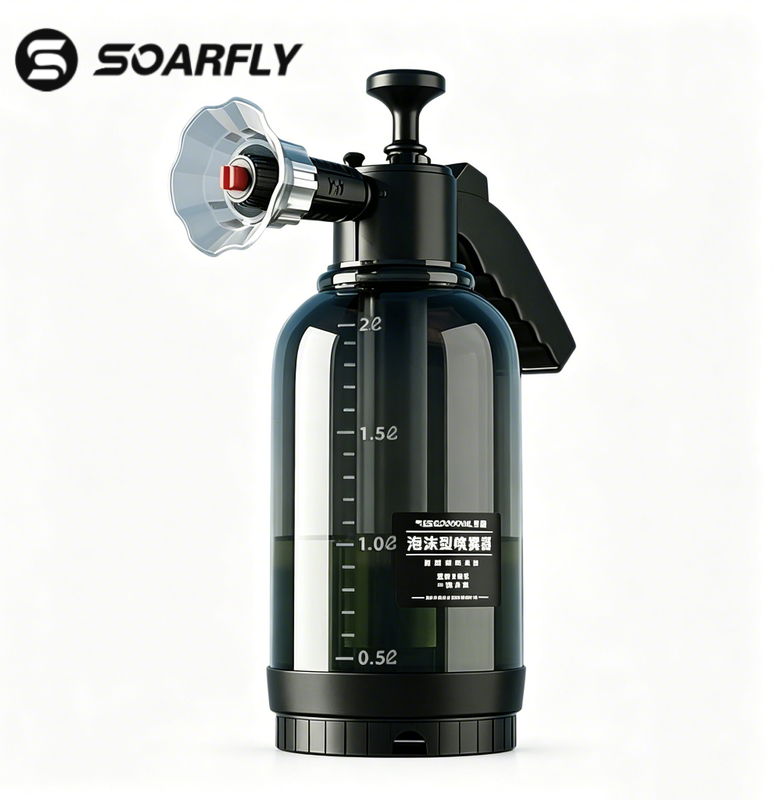 Pulverizador de espuma SOARFLY 2L para lavagem de carros, lavadora de pressão portátil, pulverizador elétrico, shampoo automotivo e pistola de água pulverizadora